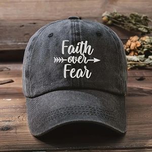 🕊”Faith Over Fear” Embroidered Adjustable Unisex Cap!